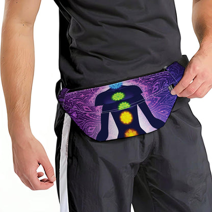 Seven Chakras Mandala Print Fanny Pack