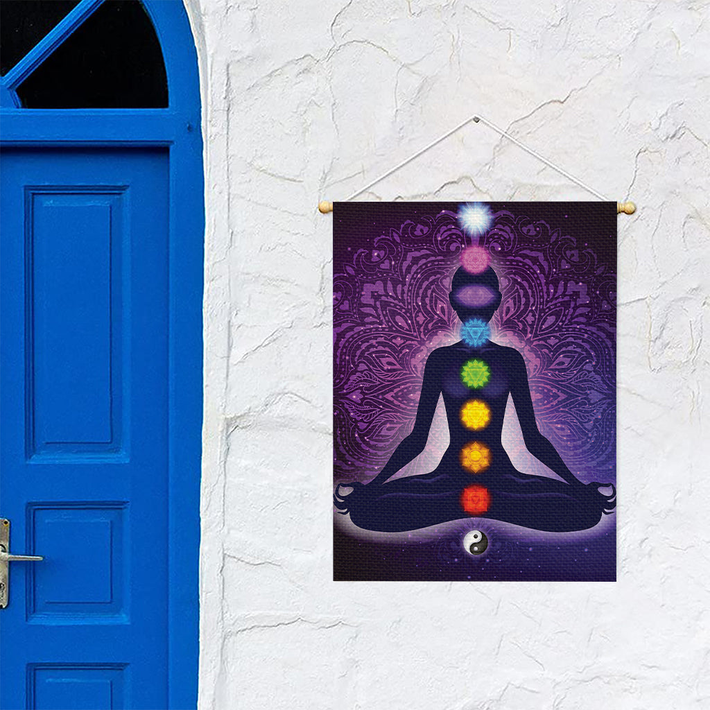 Seven Chakras Mandala Print Garden Flag