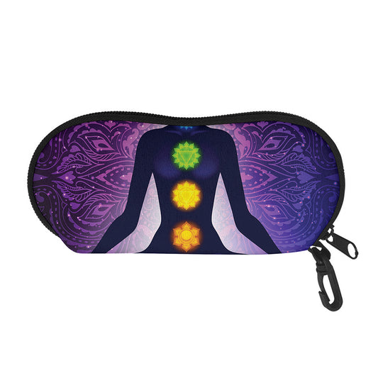 Seven Chakras Mandala Print Glasses Case