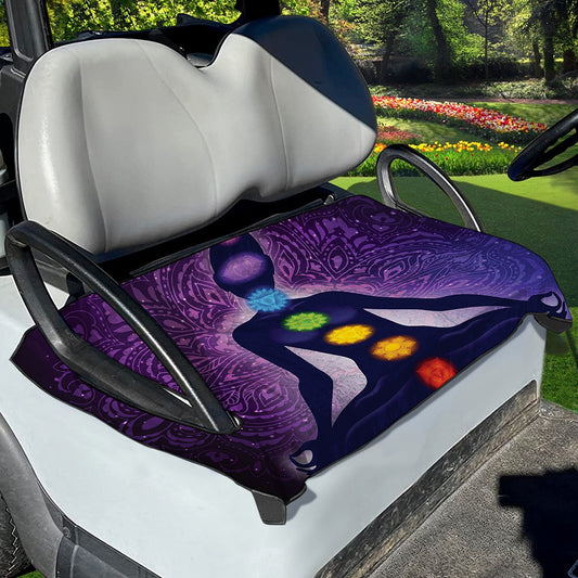 Seven Chakras Mandala Print Golf Cart Seat Cover