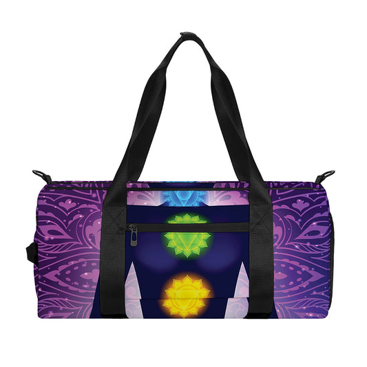Seven Chakras Mandala Print Gym Bag