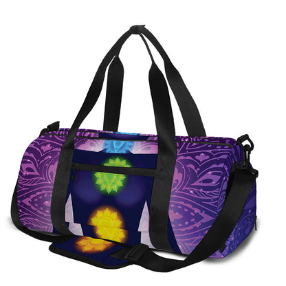 Seven Chakras Mandala Print Gym Bag