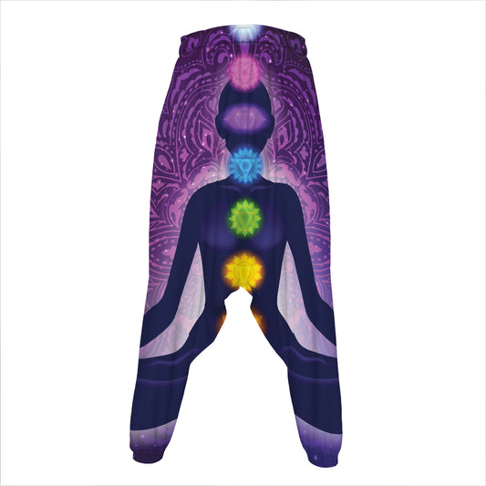 Seven Chakras Mandala Print Hammer Pants