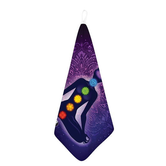 Seven Chakras Mandala Print Hand Towel