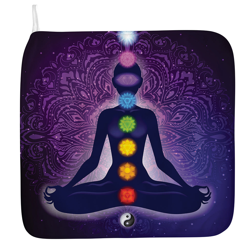 Seven Chakras Mandala Print Hand Towel