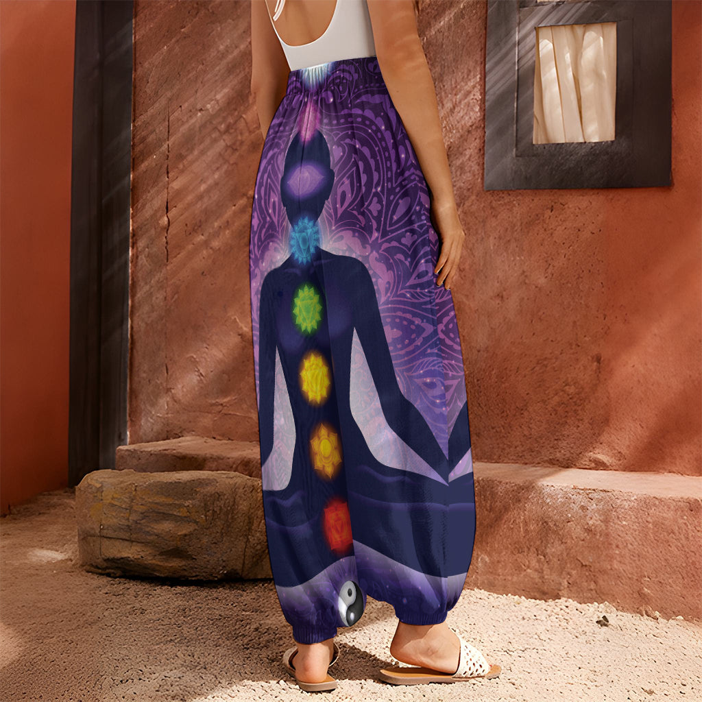Seven Chakras Mandala Print Harem Pants