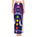 Seven Chakras Mandala Print High Slit Maxi Skirt