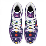 Seven Chakras Mandala Print High Top Leather Sneakers