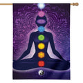 Seven Chakras Mandala Print House Flag