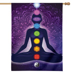 Seven Chakras Mandala Print House Flag