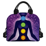 Seven Chakras Mandala Print Insulated Lunch Bag