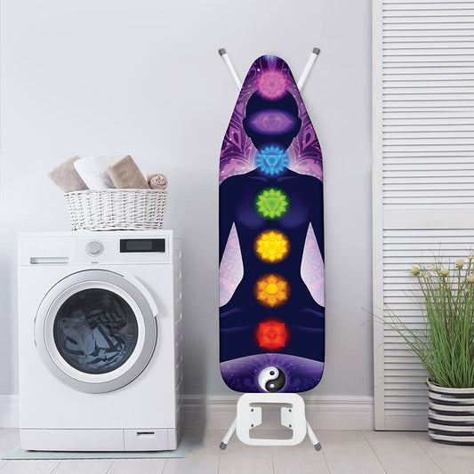 Seven Chakras Mandala Print Ironing Board Cover