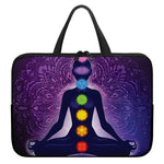 Seven Chakras Mandala Print Laptop Sleeve With Handle