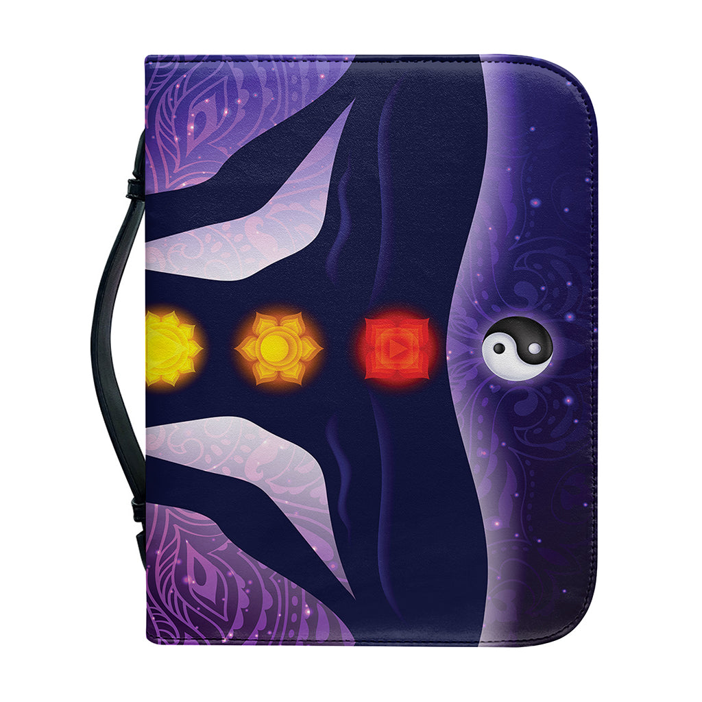 Seven Chakras Mandala Print Leather Bible Cover
