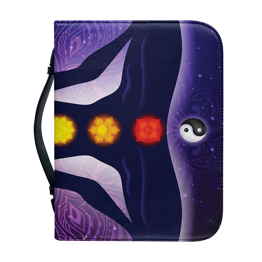Seven Chakras Mandala Print Leather Bible Cover