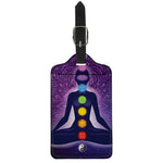 Seven Chakras Mandala Print Luggage Tag