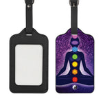 Seven Chakras Mandala Print Luggage Tag