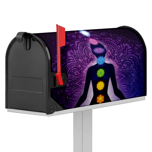 Seven Chakras Mandala Print Mailbox Cover