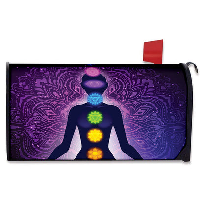 Seven Chakras Mandala Print Mailbox Cover