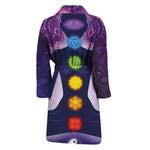 Seven Chakras Mandala Print Men's Bathrobe