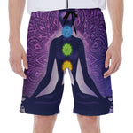 Seven Chakras Mandala Print Men's Beach Shorts