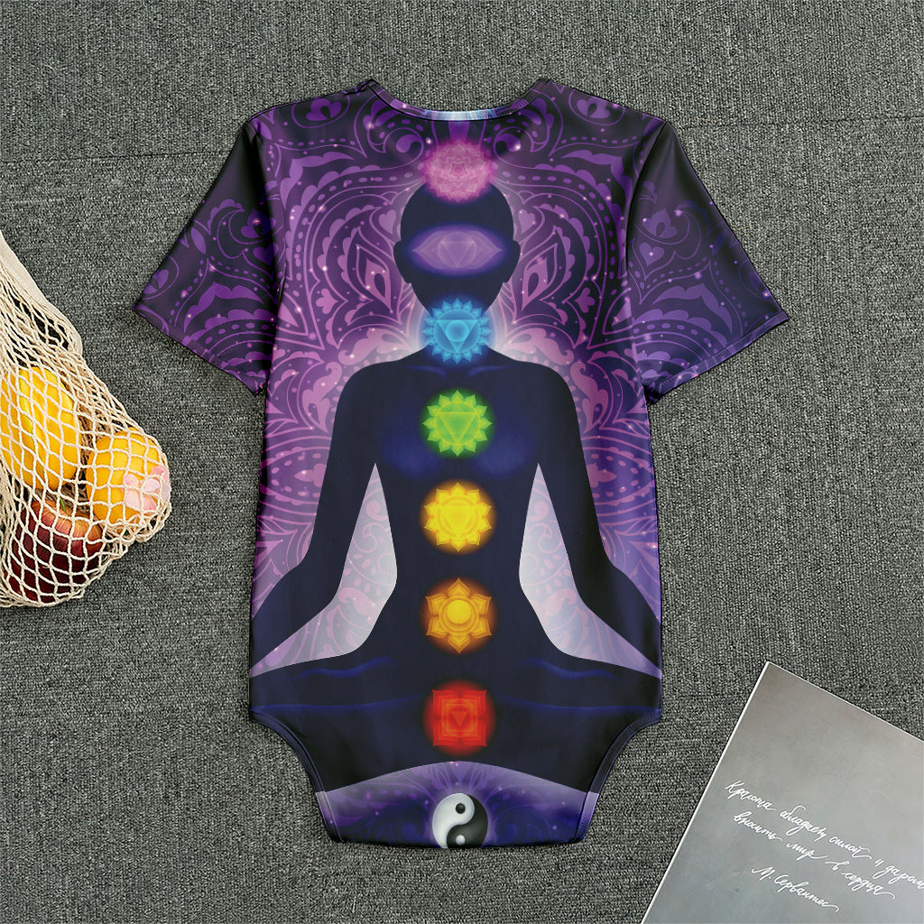 Seven Chakras Mandala Print Men's Bodysuit