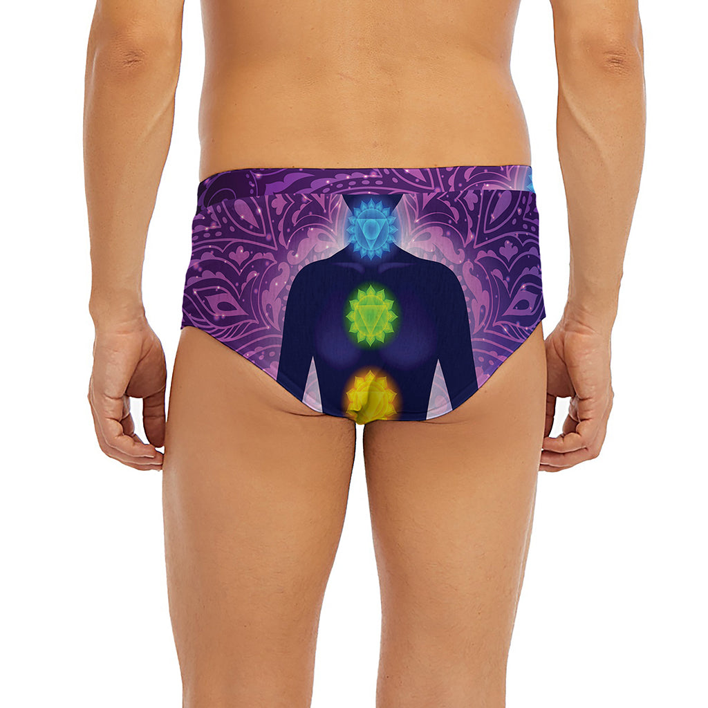 Seven Chakras Mandala Print Men's Briefs