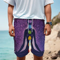 Seven Chakras Mandala Print Men's Cargo Shorts