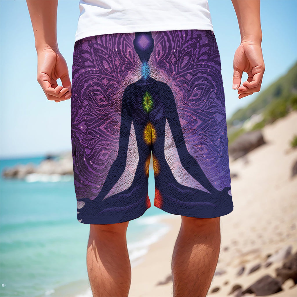 Seven Chakras Mandala Print Men's Cargo Shorts