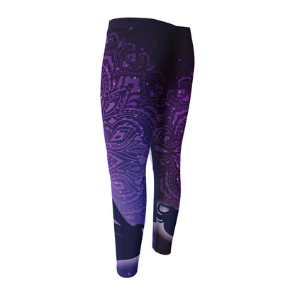 Seven Chakras Mandala Print Men's Compression Pants