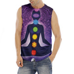 Seven Chakras Mandala Print Men's Fitness Tank Top