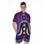 Seven Chakras Mandala Print Men's Rompers