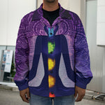 Seven Chakras Mandala Print Men's Shirt Jacket