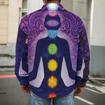 Seven Chakras Mandala Print Men's Shirt Jacket