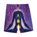 Seven Chakras Mandala Print Men's Sports Shorts