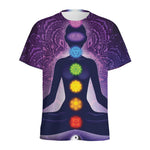 Seven Chakras Mandala Print Men's Sports T-Shirt