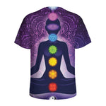 Seven Chakras Mandala Print Men's Sports T-Shirt