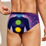 Seven Chakras Mandala Print Men's Swim Briefs
