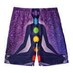 Seven Chakras Mandala Print Men's Swim Trunks