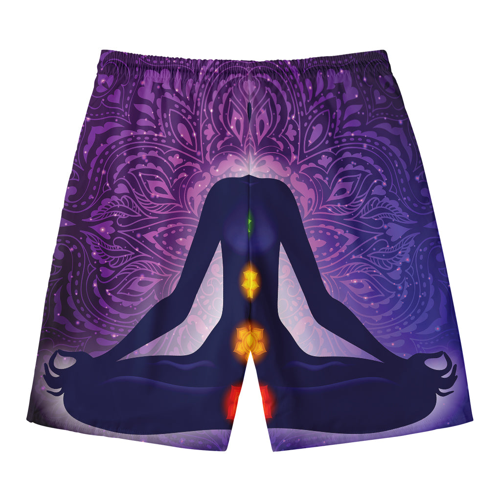 Seven Chakras Mandala Print Men's Swim Trunks