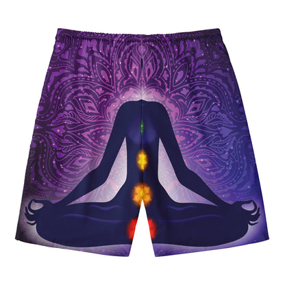 Seven Chakras Mandala Print Men's Swim Trunks