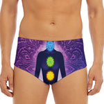 Seven Chakras Mandala Print Men's Triangle Swim Briefs