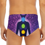 Seven Chakras Mandala Print Men's Triangle Swim Briefs