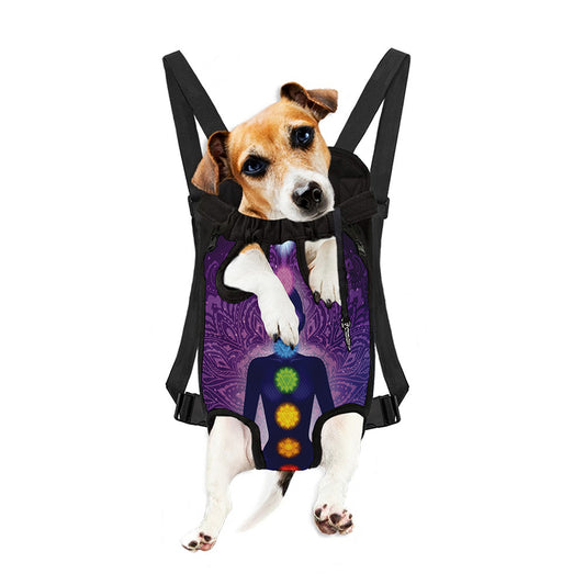 Seven Chakras Mandala Print Pet Carrier Backpack