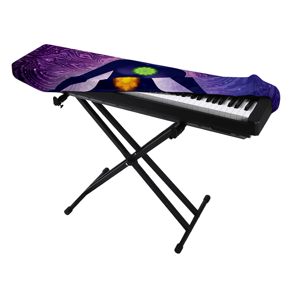 Seven Chakras Mandala Print Piano Keyboard Cover