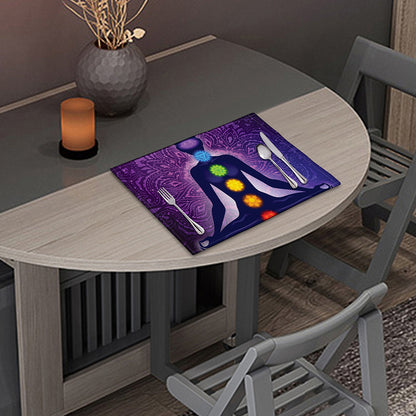 Seven Chakras Mandala Print Placemat