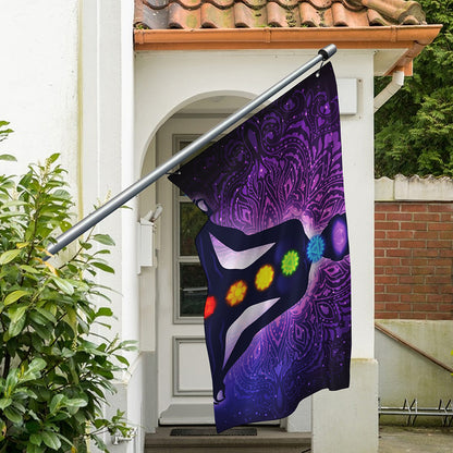 Seven Chakras Mandala Print Polyester Flag