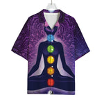 Seven Chakras Mandala Print Rayon Hawaiian Shirt