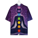 Seven Chakras Mandala Print Rayon Hawaiian Shirt
