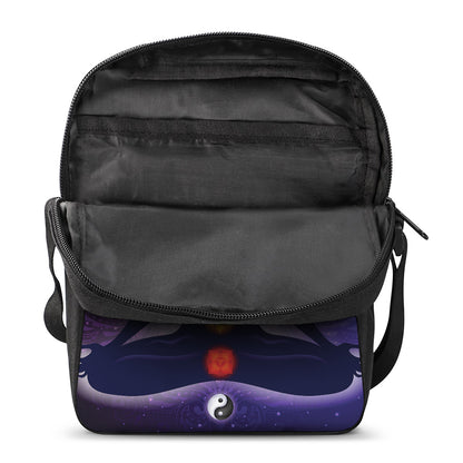 Seven Chakras Mandala Print Rectangular Crossbody Bag